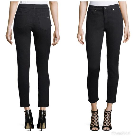 Michael Kors NWT Black Logo Skinny Jeans in Stretch Denim Size 4/Small - Picture 1 of 7